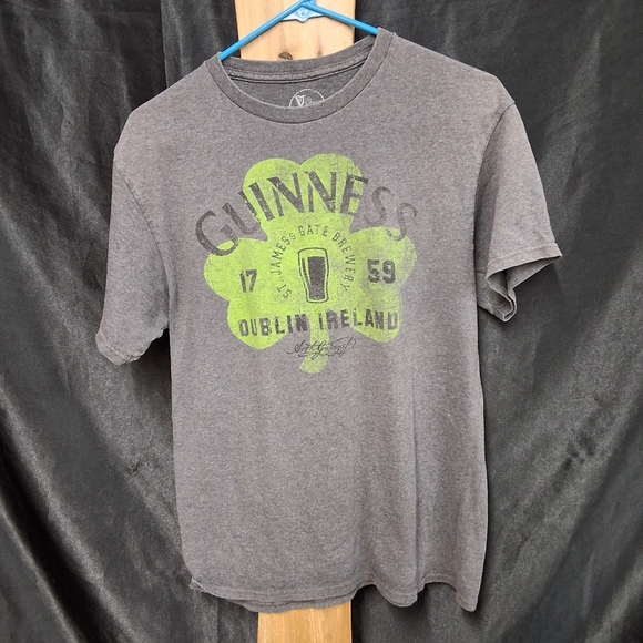 Grey GUINNESS Style size medium short sleeve crew neck t shirt - Picture 1 of 6